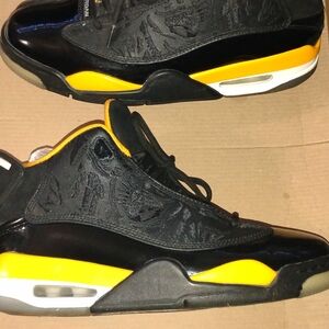 Men's Dub Zero Black and Yellow Jordan Sneakers With Original Box.